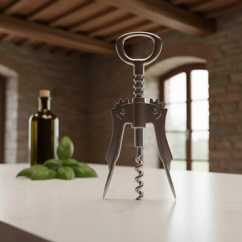 Alessi Anna G. wine opener in red